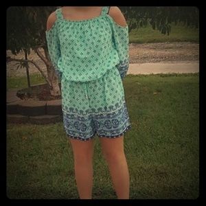 Sequin Hearts girls romper